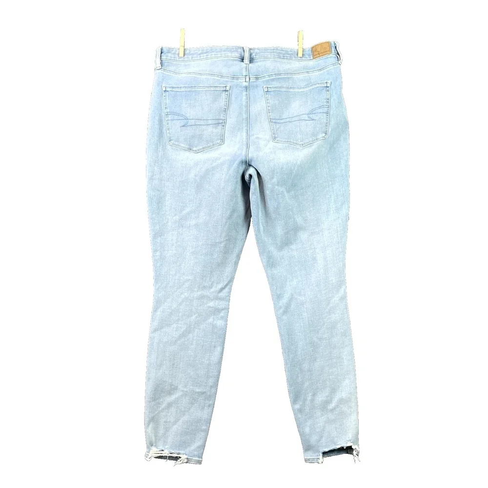 American Eagle Outfitters Jeans Womens 16 Blue Denim Retro Streetwear Grunge